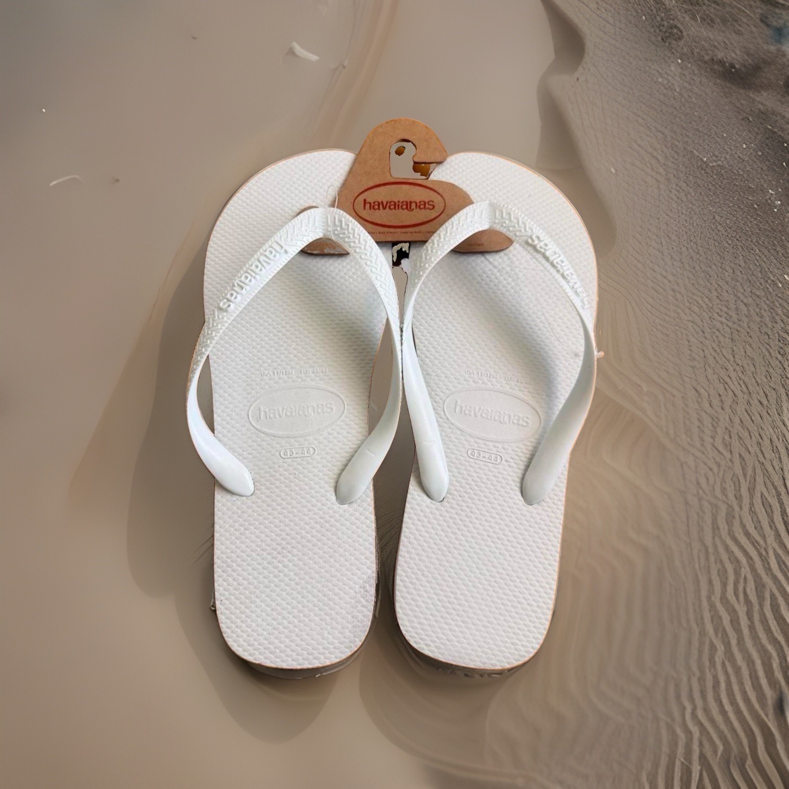 Havaianas Flip Flops Brazil Beach Summer Sandals White Men’s 11