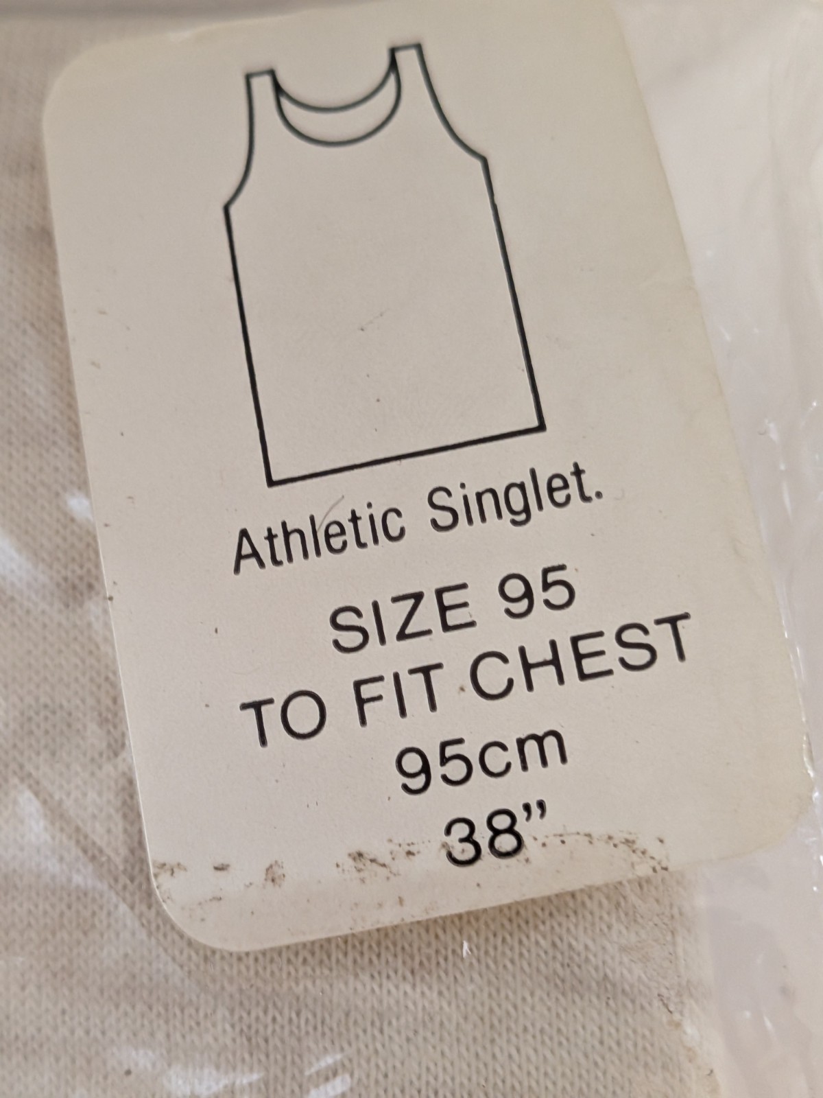New Vintage Men’s Australian Pure Wool Singlet by Holeproof 1990s Aussie Made