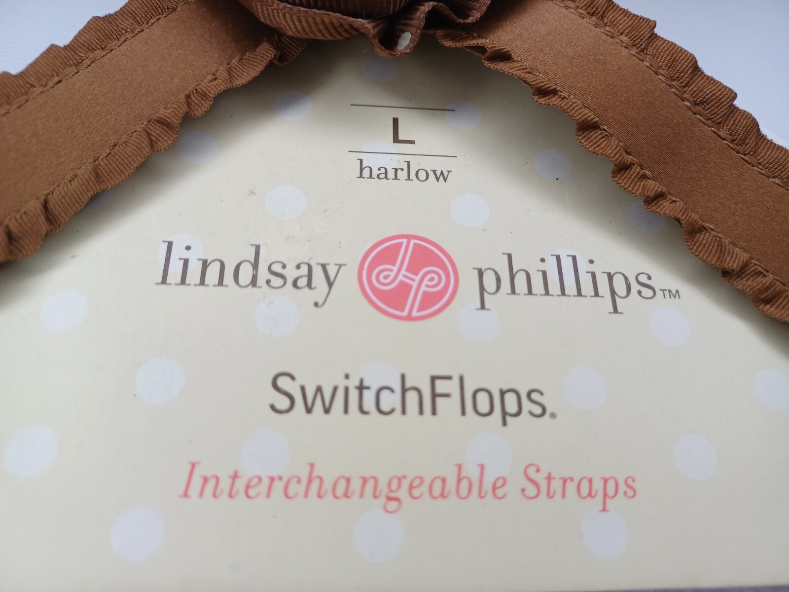Lindsay Phillips Switchflops Straps Large Harlow Brown Bow