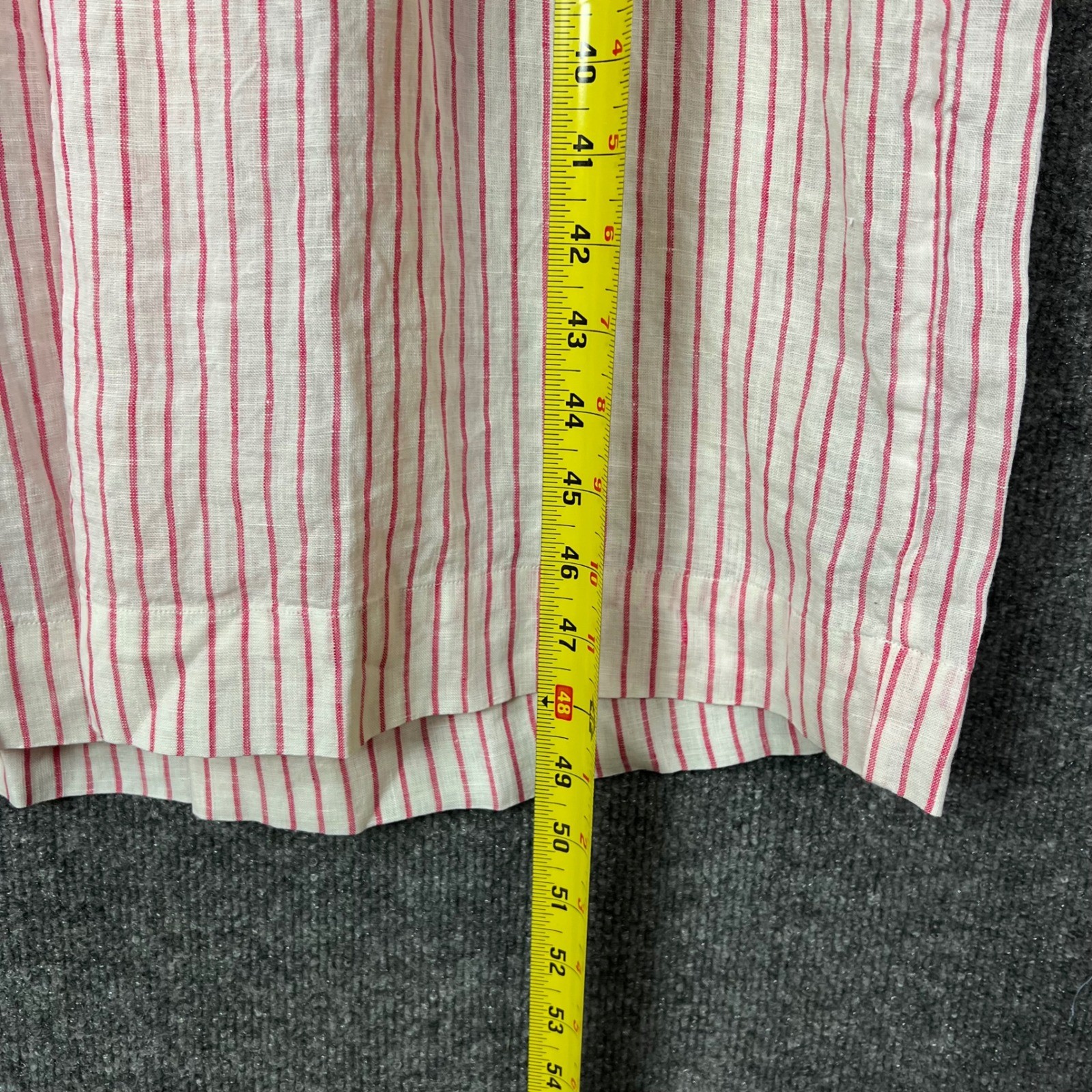 Frank & Eileen Excellent Daphne Dress Womens Medium Pink White Striped Linen