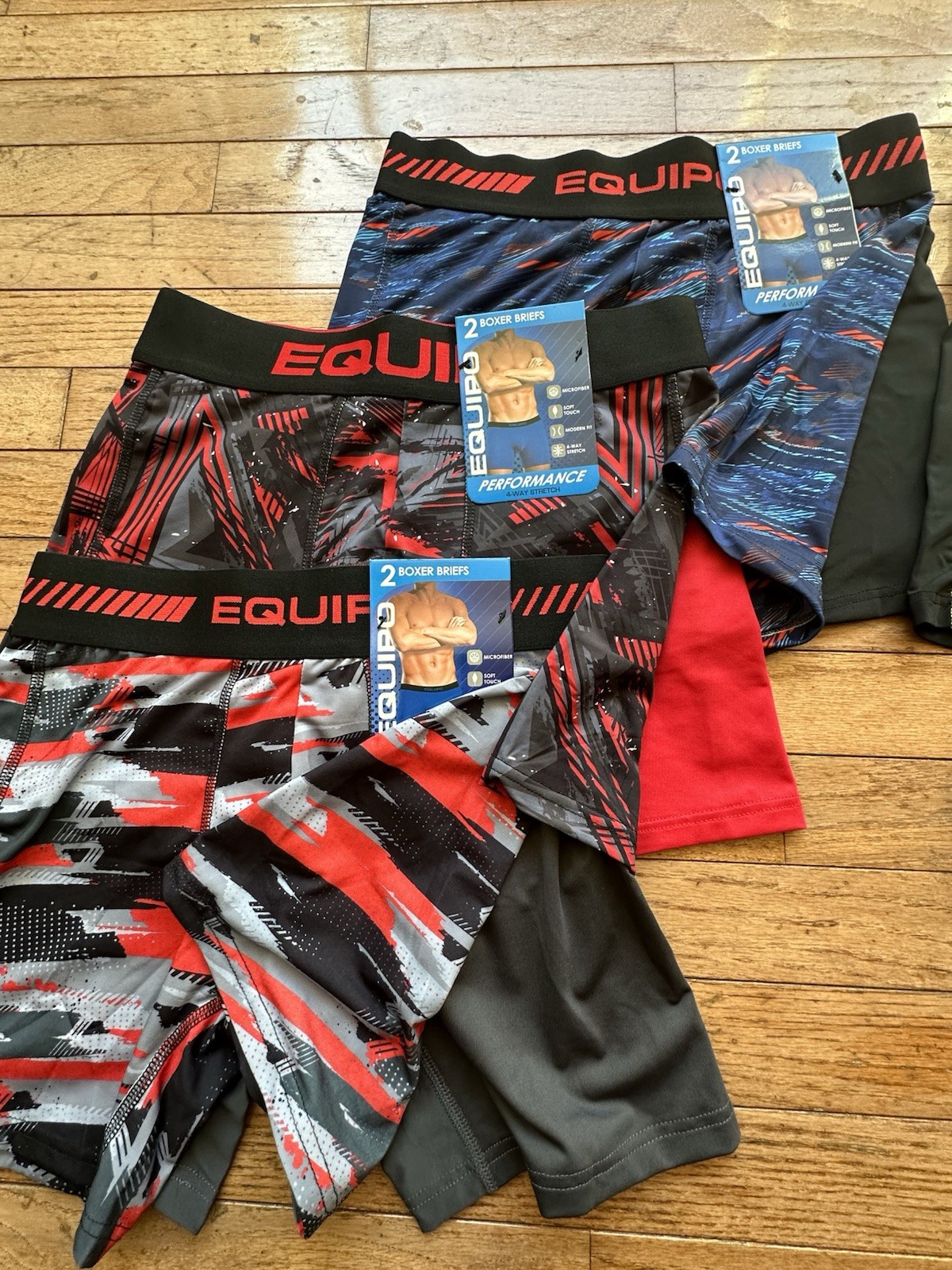 NWT 10 Pair Equipo Silky BOXER BRIEF Underwear Microfiber Stretch Men’s SMALL