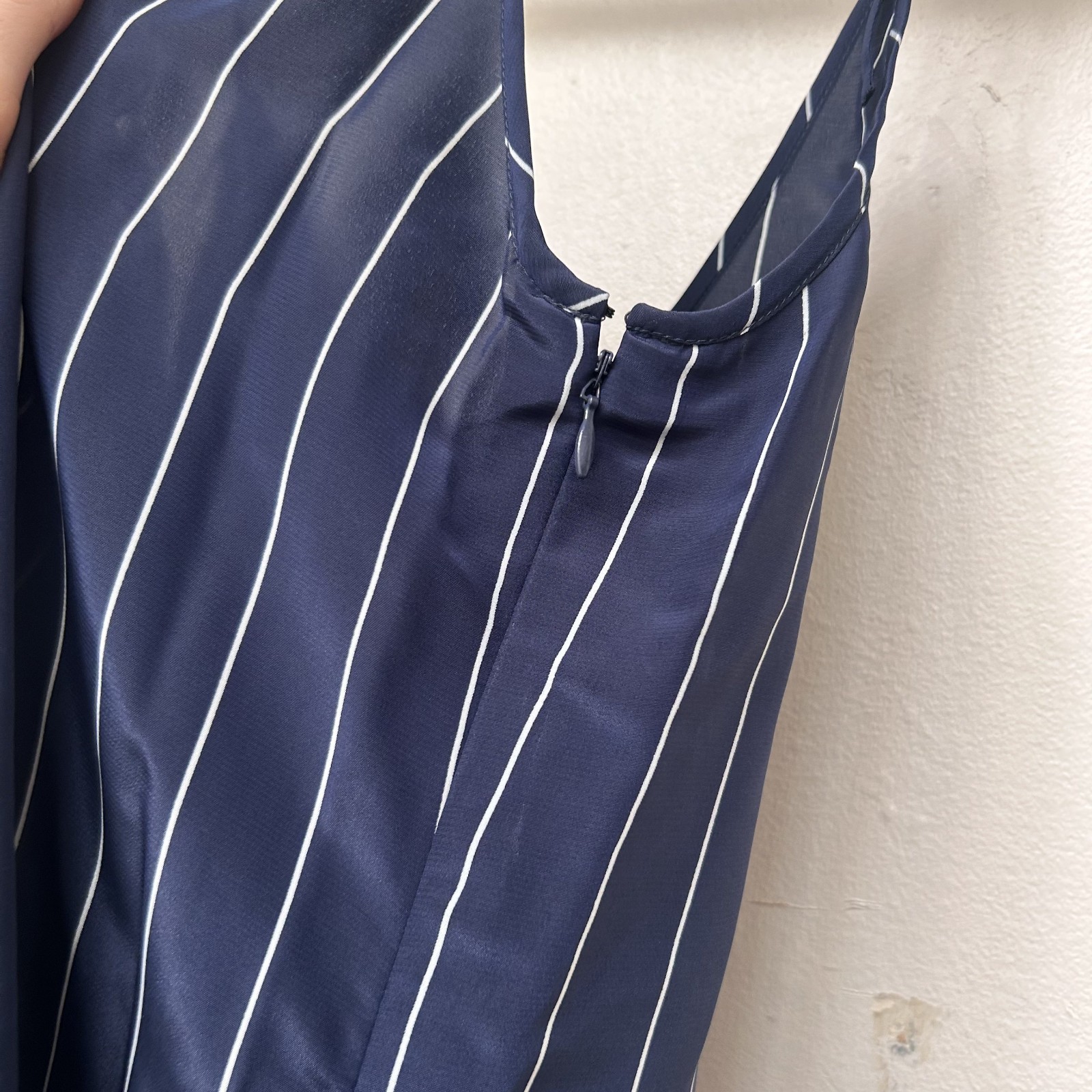 Vintage Christian Dior Boutique 1995 Navy Stripe Shirt Camisole Set FR 38