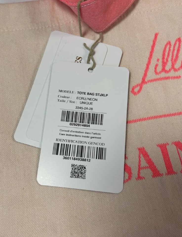 NWT Rare Lilly Pulitzer Saint James Neon Pink Stripe Tote Bag