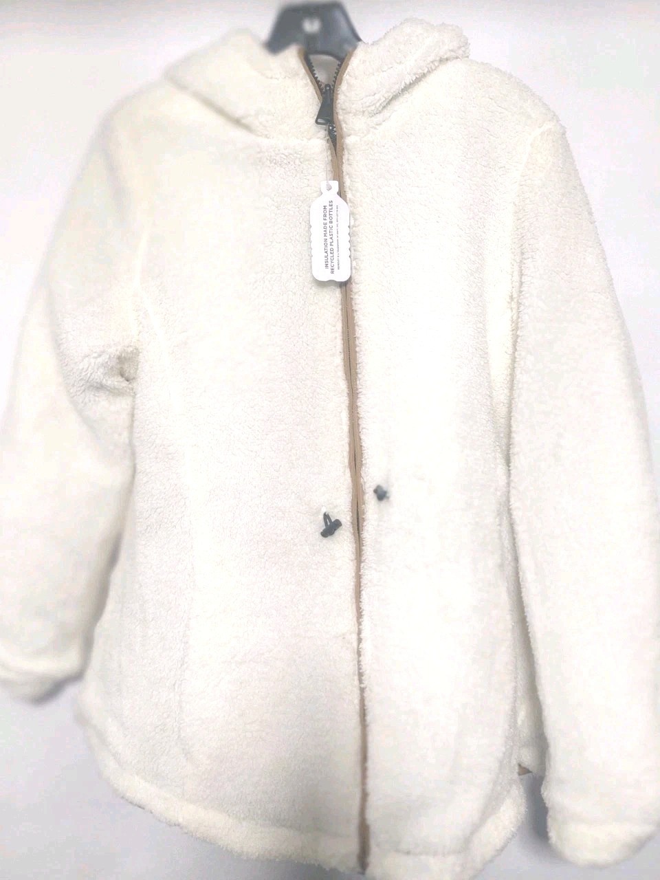 Free Country Women’s Large Switch It Up Cloud Lite Reversible Jacket Tan/White