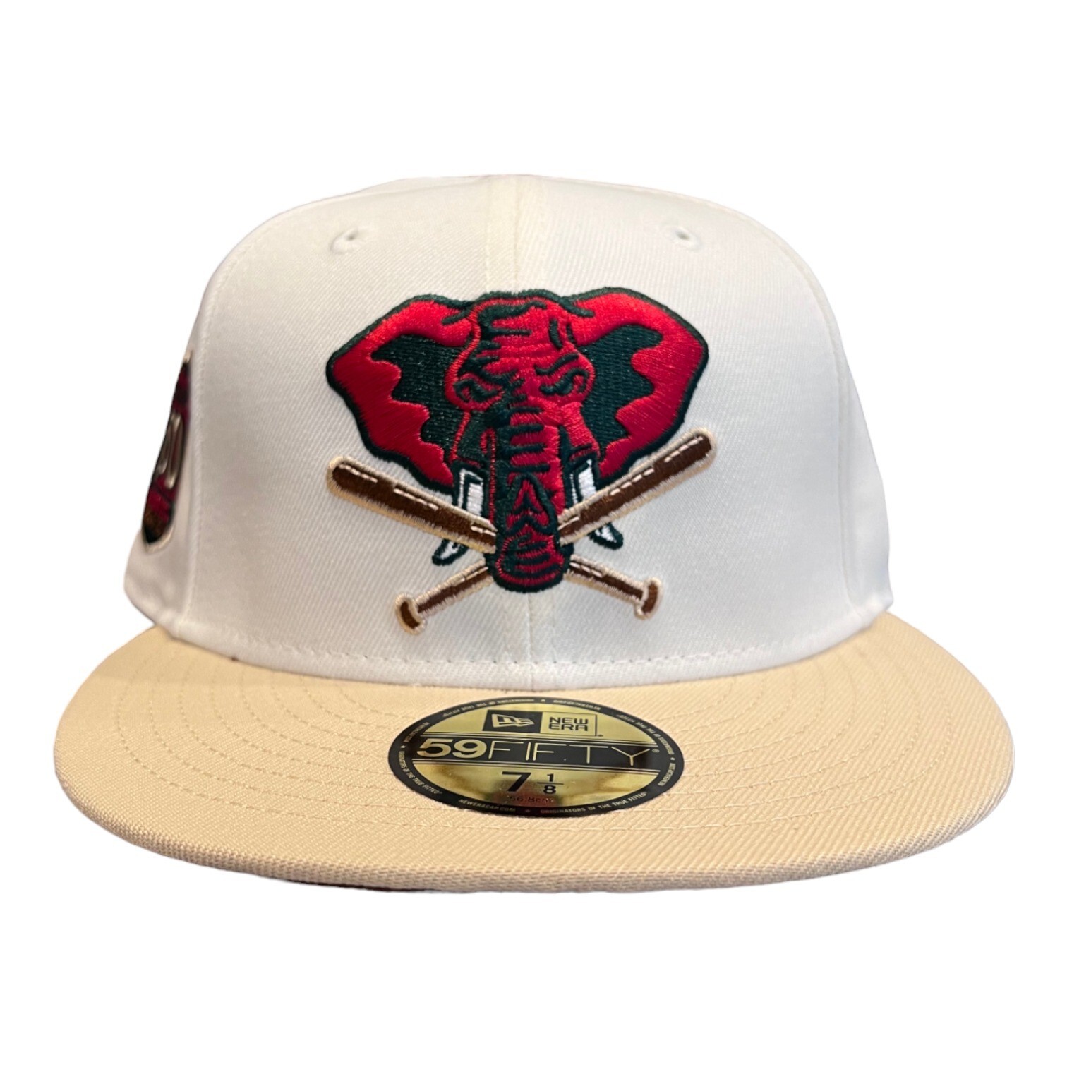 New Era Oakland Athletics Eggnog Pack 59FIFTY Fitted Hat Cap 50 Year Patch 7 7/8