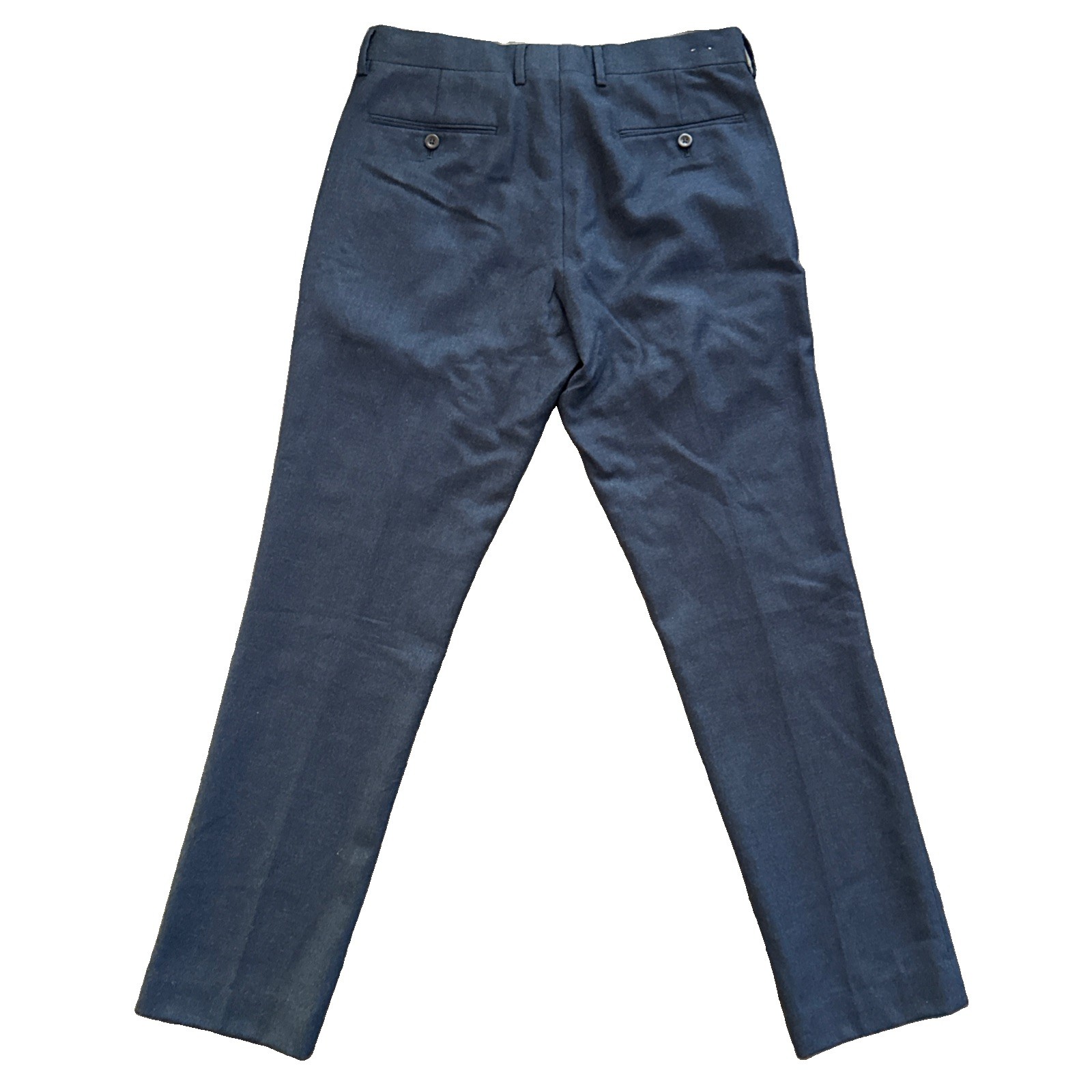 J.Crew Bowery Dress Pants Men 32×32 Blue 100% Wool Slim Flat Front Trousers