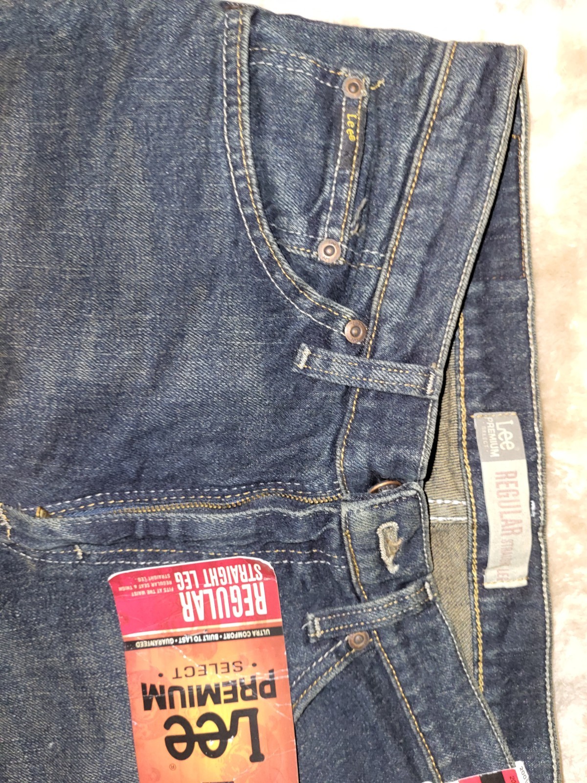 Lee Premium Select Jeans Mens 30×32 New With Tags Regular Straight Dark Wash