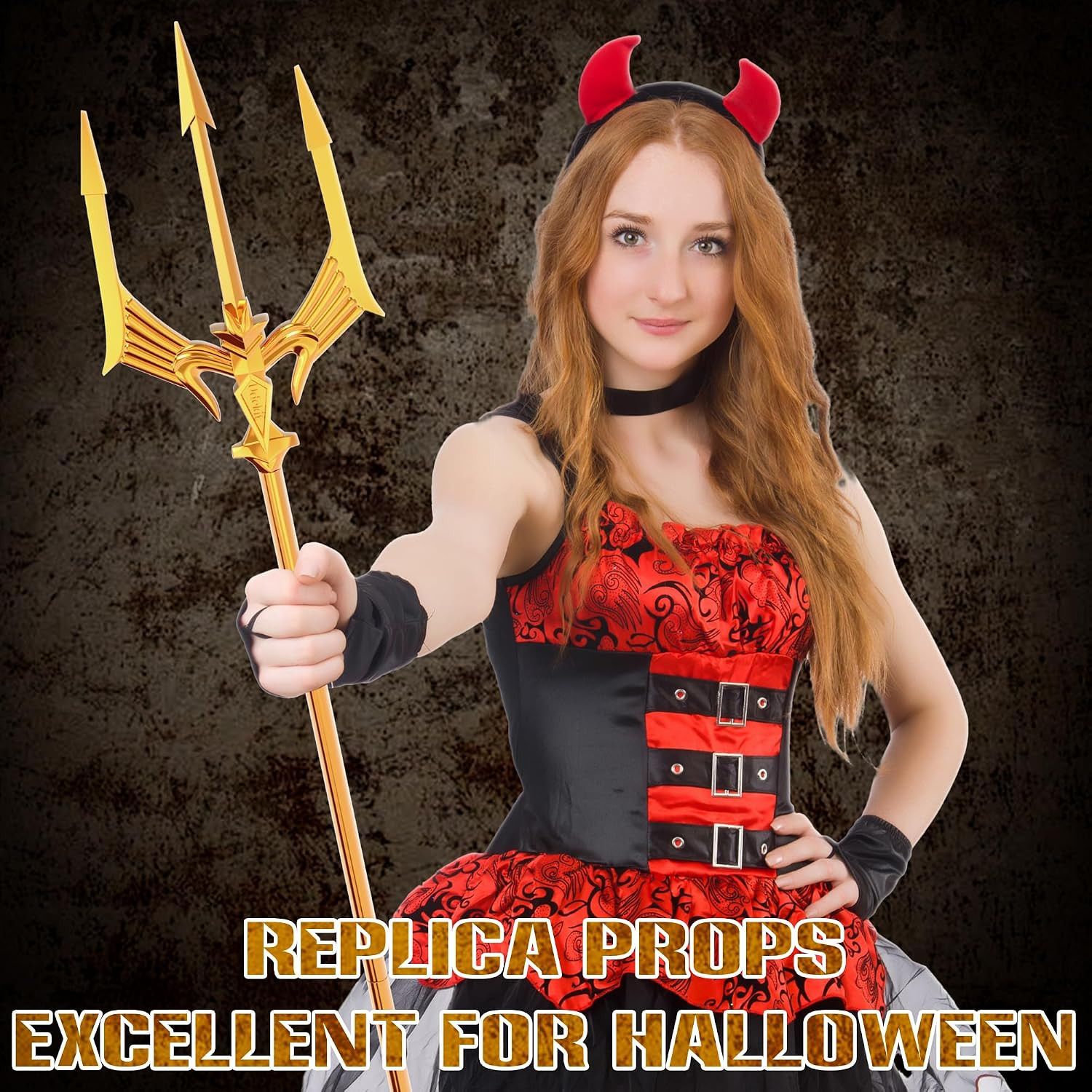Metal Trident Spear 78 Inches Adjustable Length Cosplay Costume 3-Pronged Poseid