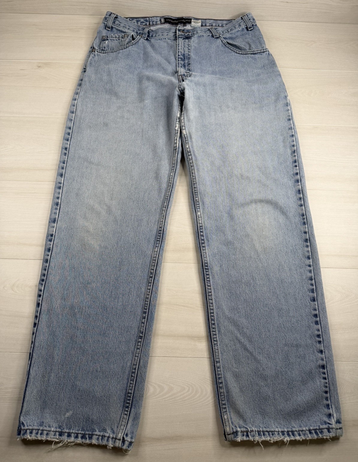 Vtg Levis Silvertab Jeans Relaxed Straight Fit Baggy Distressed 90s Y2K 35×32