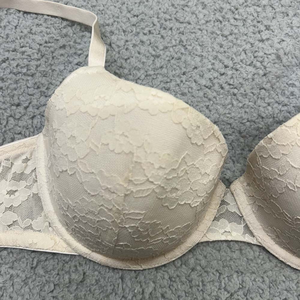 H&M Bra 38B Balconette Bra Lace White