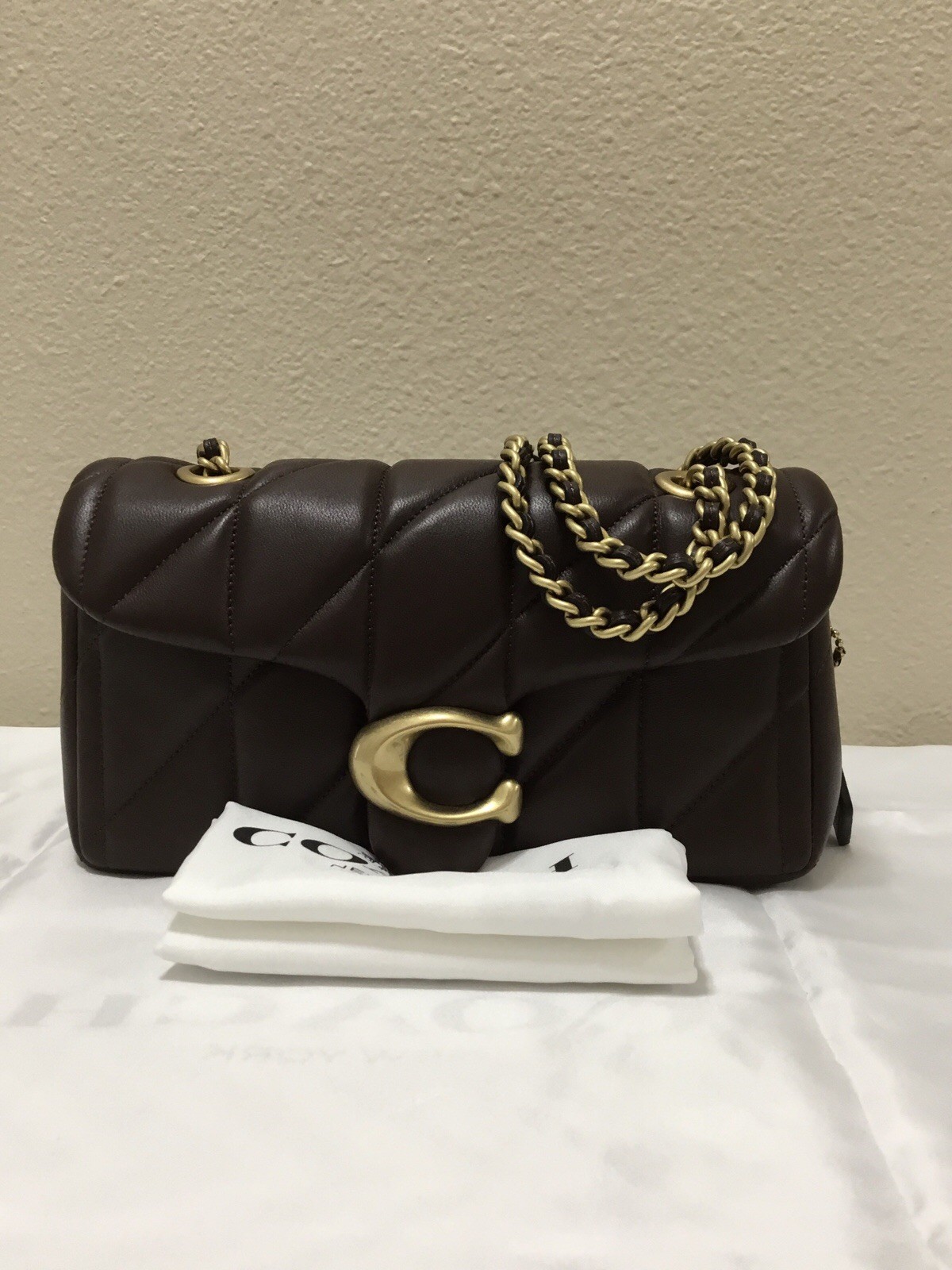 COACH Quilted Tabby 20 in Maple