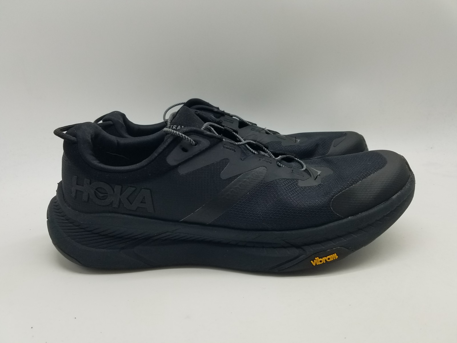 Hoka One One Transport Men’s Size 11.5 D (Medium) Vibram Running Shoes Black
