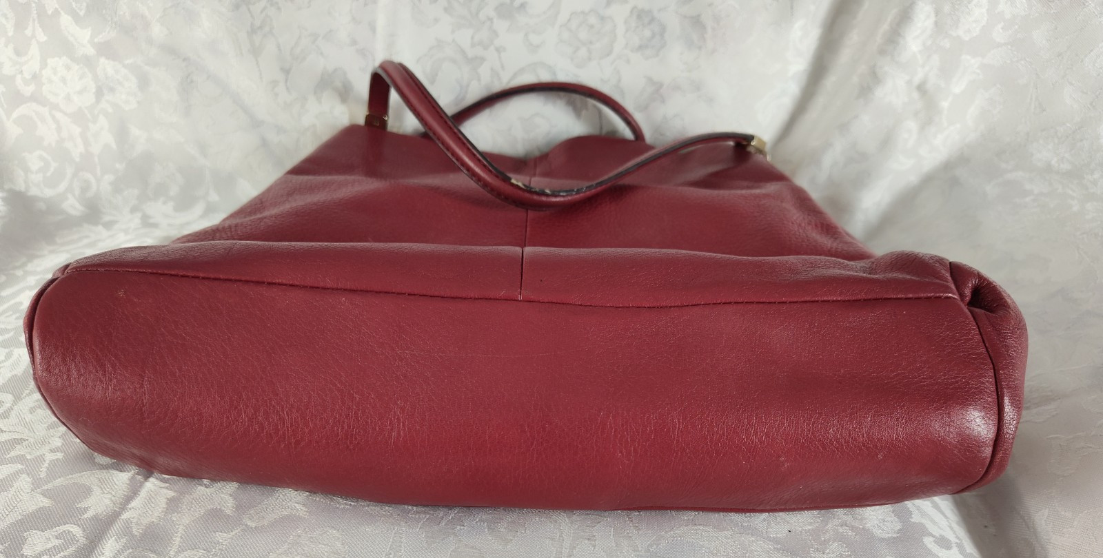 Coach H1369 26224 Madison Phoebe Pebbled Red Leather Shoulder Tote Bag ST48