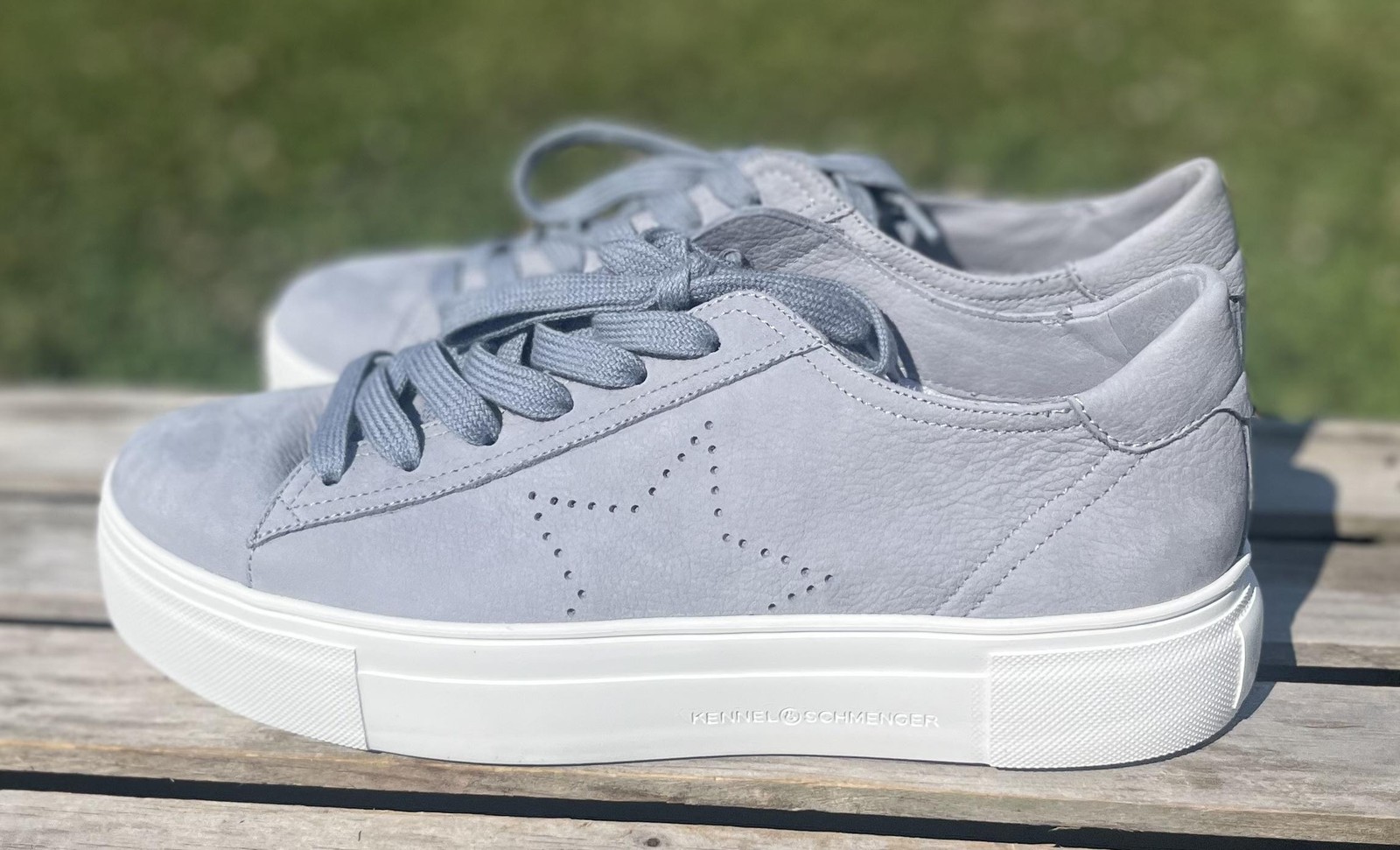 Kennel & Schmenger Cleo Nubuck Star Sneakers US 9.5 Platform NEW Box $295 Retail