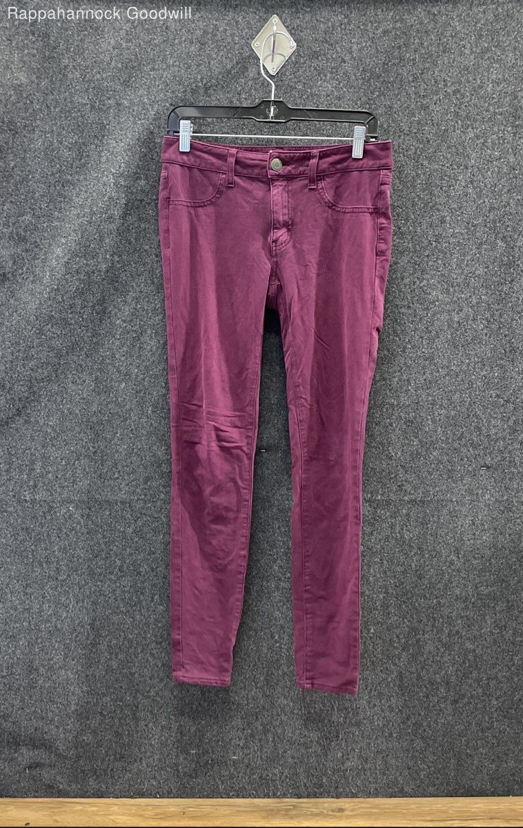 American Eagle Women’s Purple Jegging Super Stretch Skinny Pants Sz 6