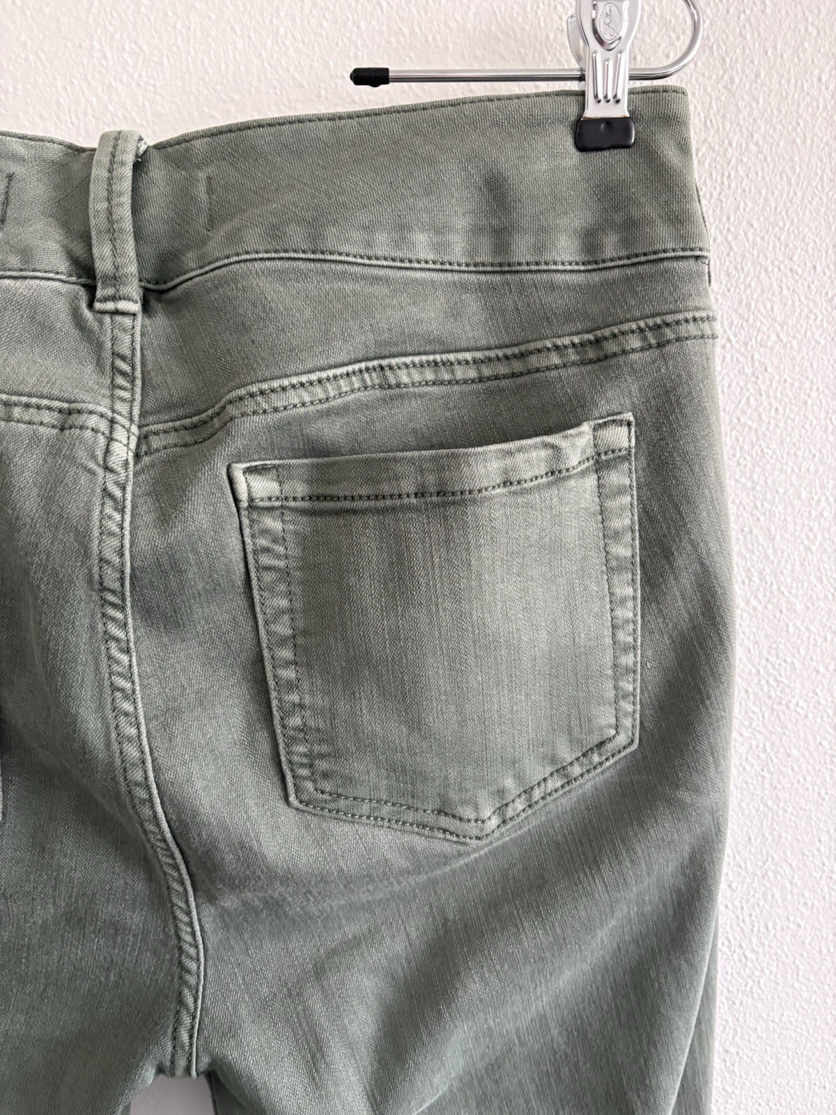 Torrid First at Fit Multi Zip High Rise Skinny Jeggings Olive Green 12R