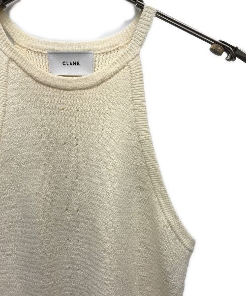 Clane Beige Sleeveless Knit Top S Acrylic Cotton Nylon Women’s Casual