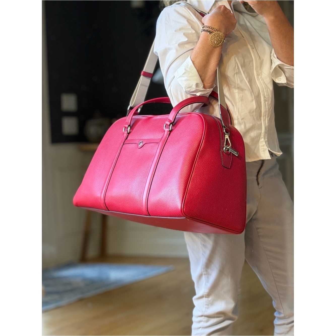 Michael Kors Old Money 2010’s Jet Set XL Weekender Dark Raspberry NWT
