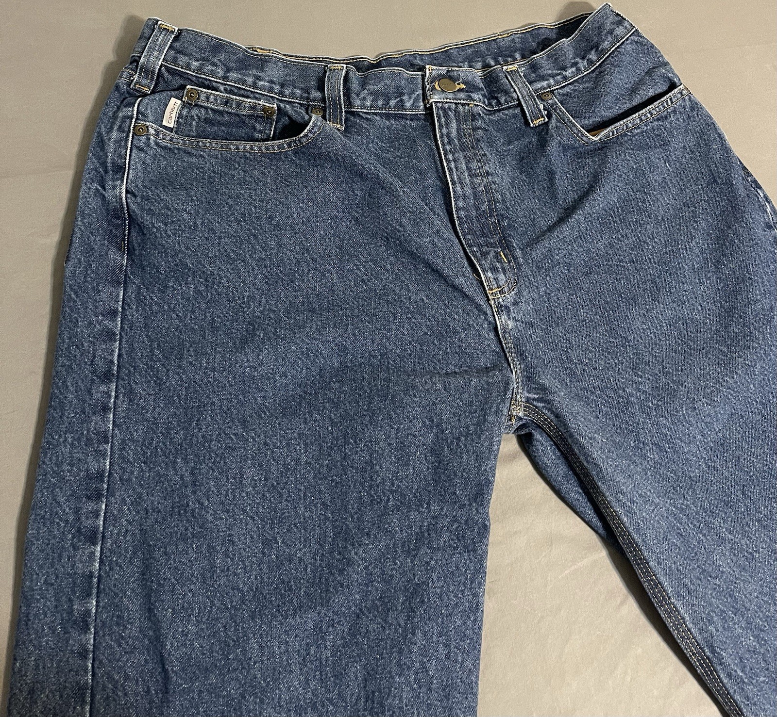 Carhartt B480 DVB Relaxed Fit Jeans Mens 40×32 Blue Denim Excellent