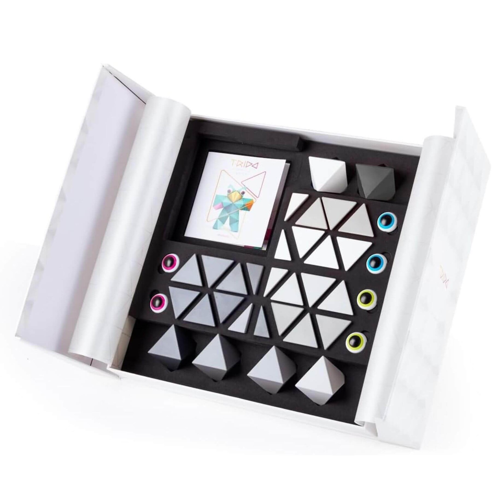 Trido Monochromatic Magnetic Art 3D Shapes Large 36-Piece