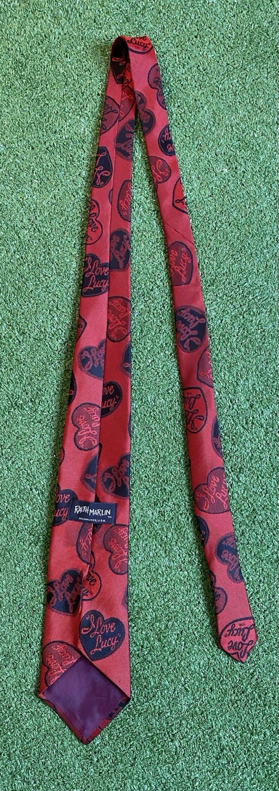 Vintage 90s I Love Lucy Mens Neck Tie All Over Print Ralph Marlin Lucille Ball