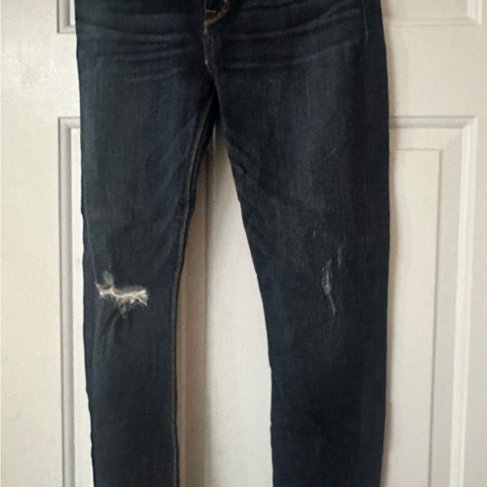 Hudson krista ankle super skinny distressed dark wash Jean. Size 28.