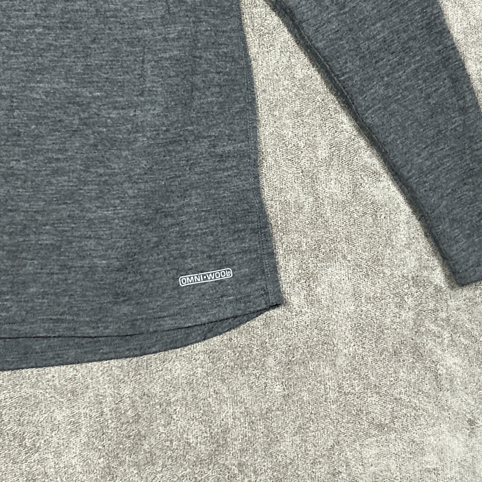 Omni Wool Mens Shirt Mens M Gray Base Layer Long Sleeve Running Lightweight