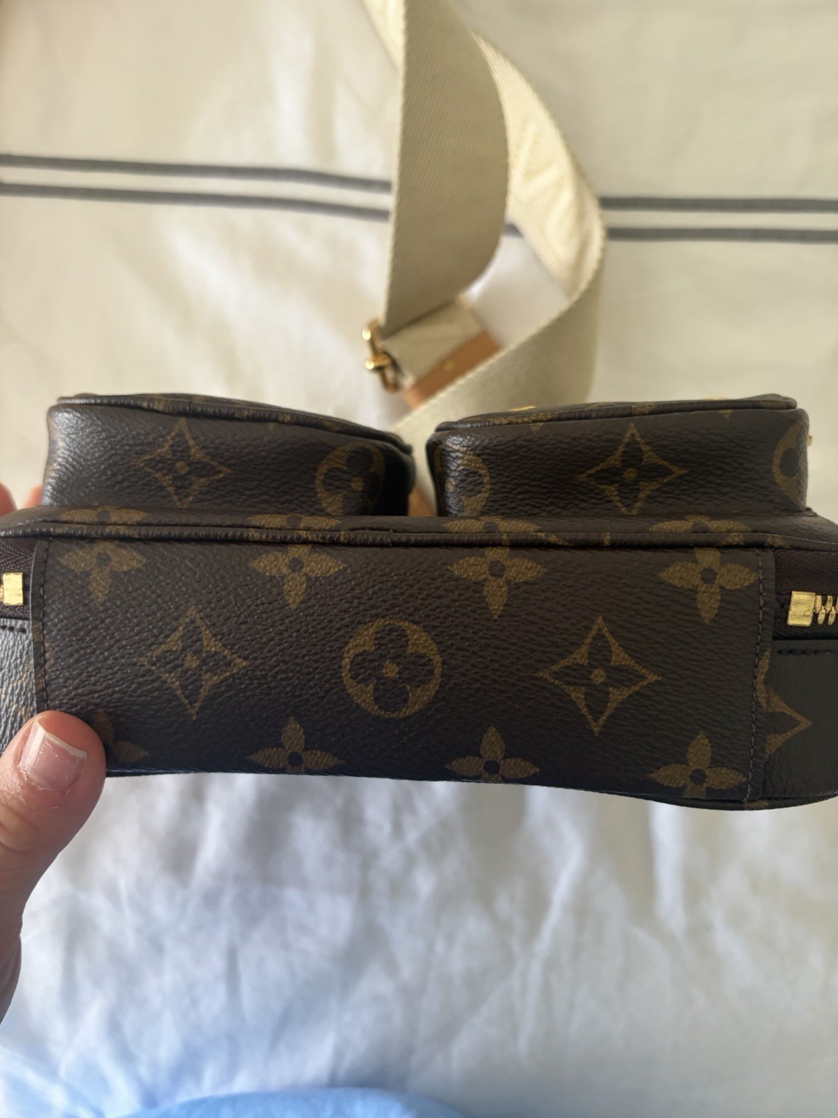 Louis Vuitton Monogramed Utility Bag Cross Body With Adjustable Strap