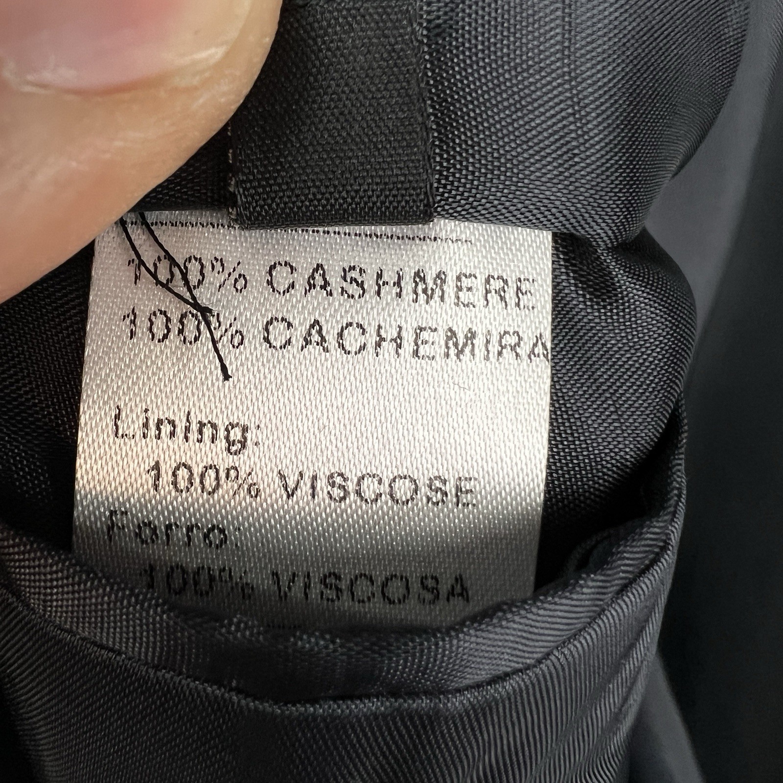 Hathaway Platinum Mens 42S 100% Pure Cashmere Italy Sport Coat Navy Solid MINT