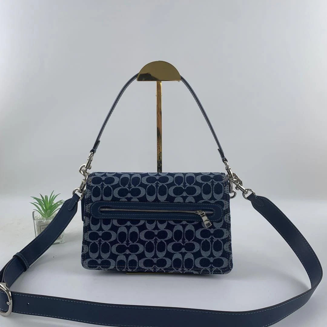 COACH Chain Tabby Shoulder Bag Signature Denim CAN15 outlet New Ships from US