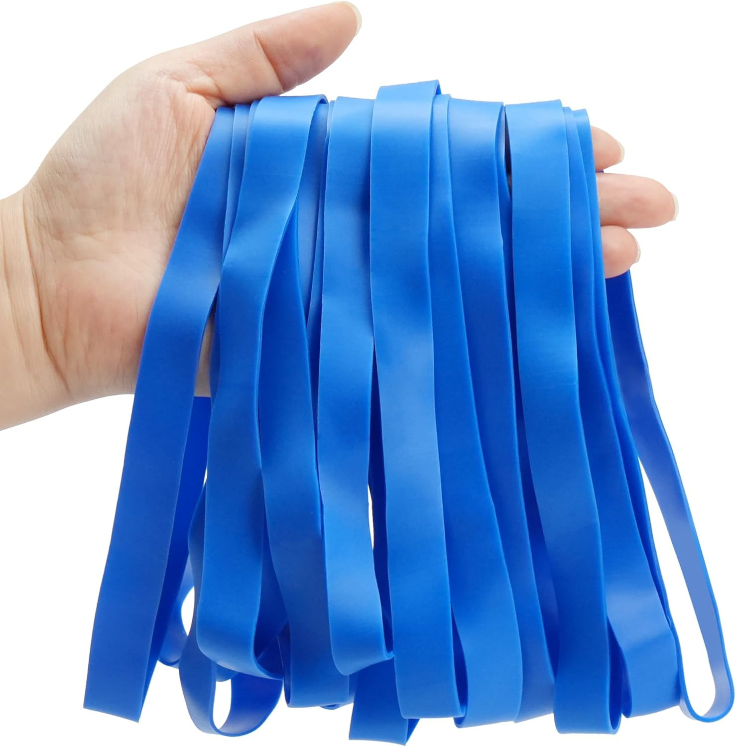 Large Rubber Bands, 30Pcs Size #107 Big Wide Elastic Bands, Heavy Duty Blue L…