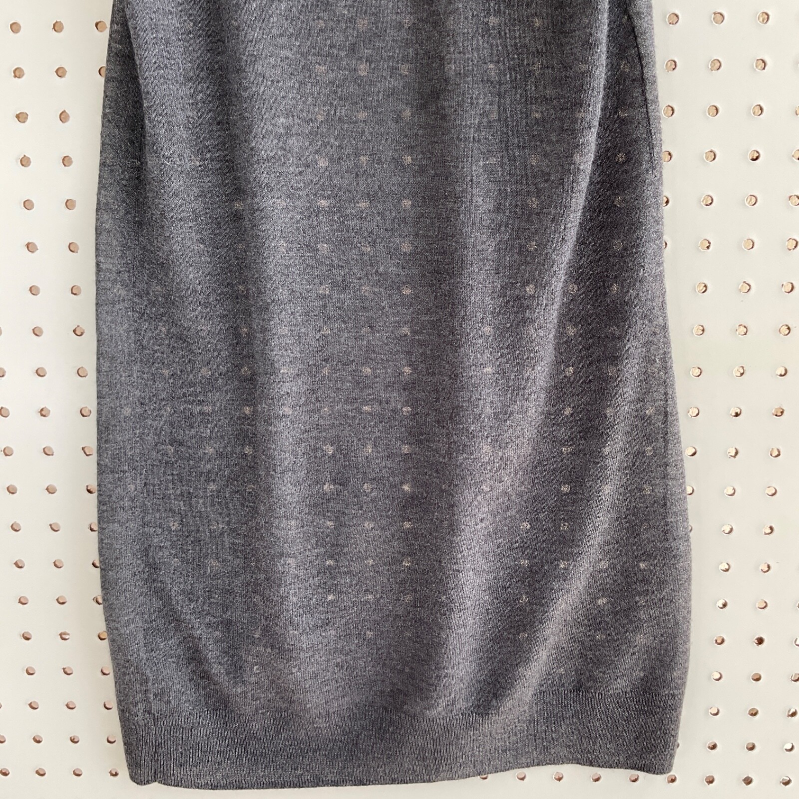 ALLSAINTS Sheer Metallic Womens Tunic Top Size 0 Silver Gray Knit Sleeveless