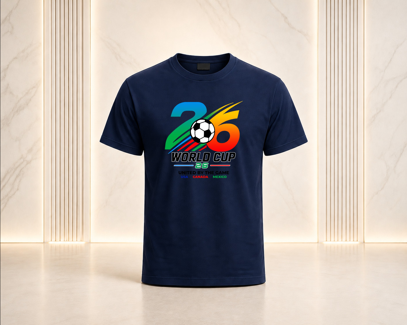 FIFA World Cup 26 Graphic Cotton T-Shirt Unisex Soccer Fan Tee USA Canada Mexico