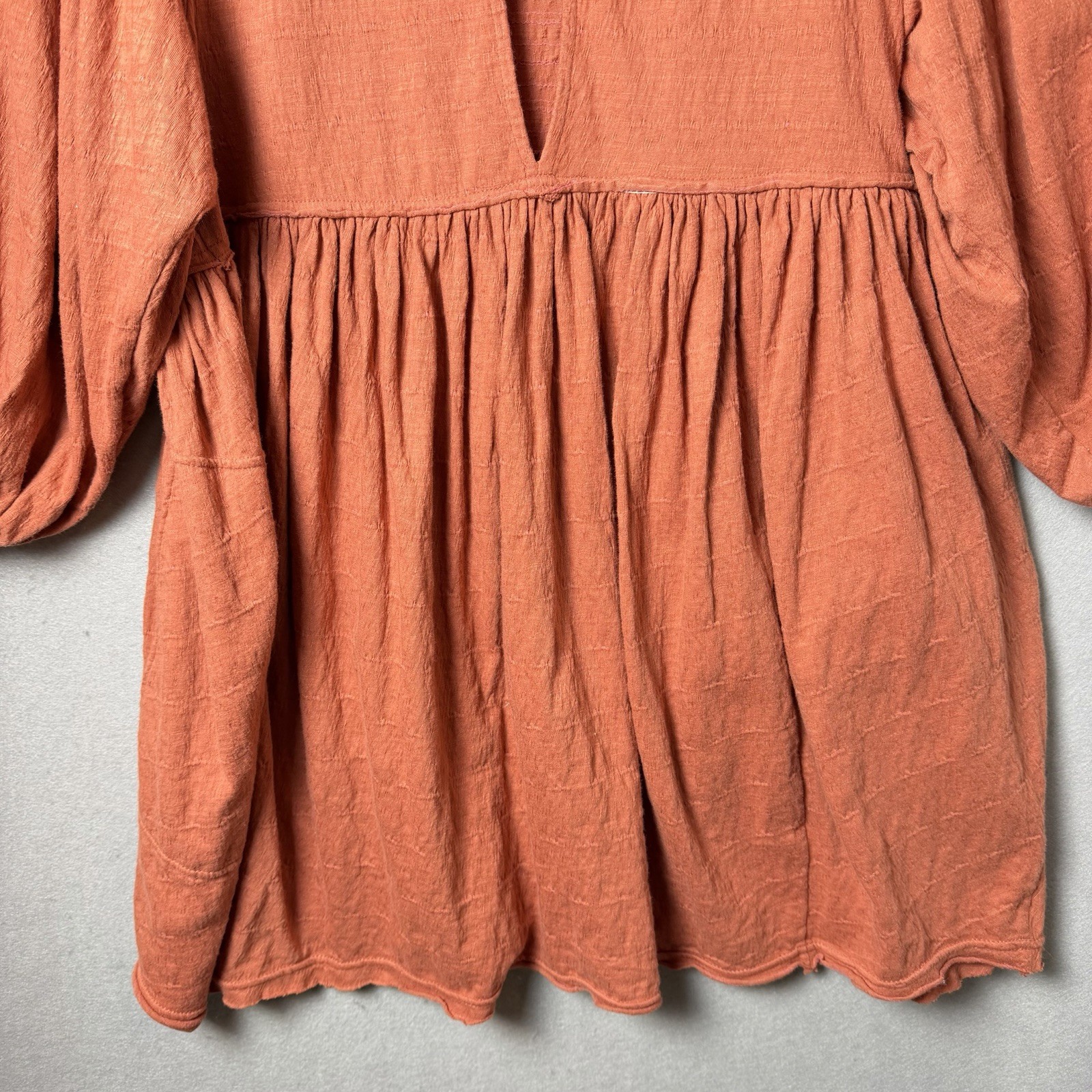 Free People Beach Get Obsessed Babydoll Tunic Dress Balloon Sleeve Size XS