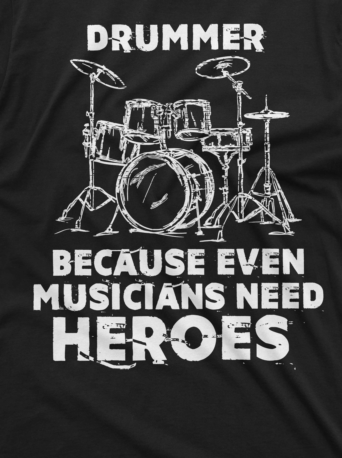 Drummer T-shirt funny gift drumming music musician band tee shirt Gift for him