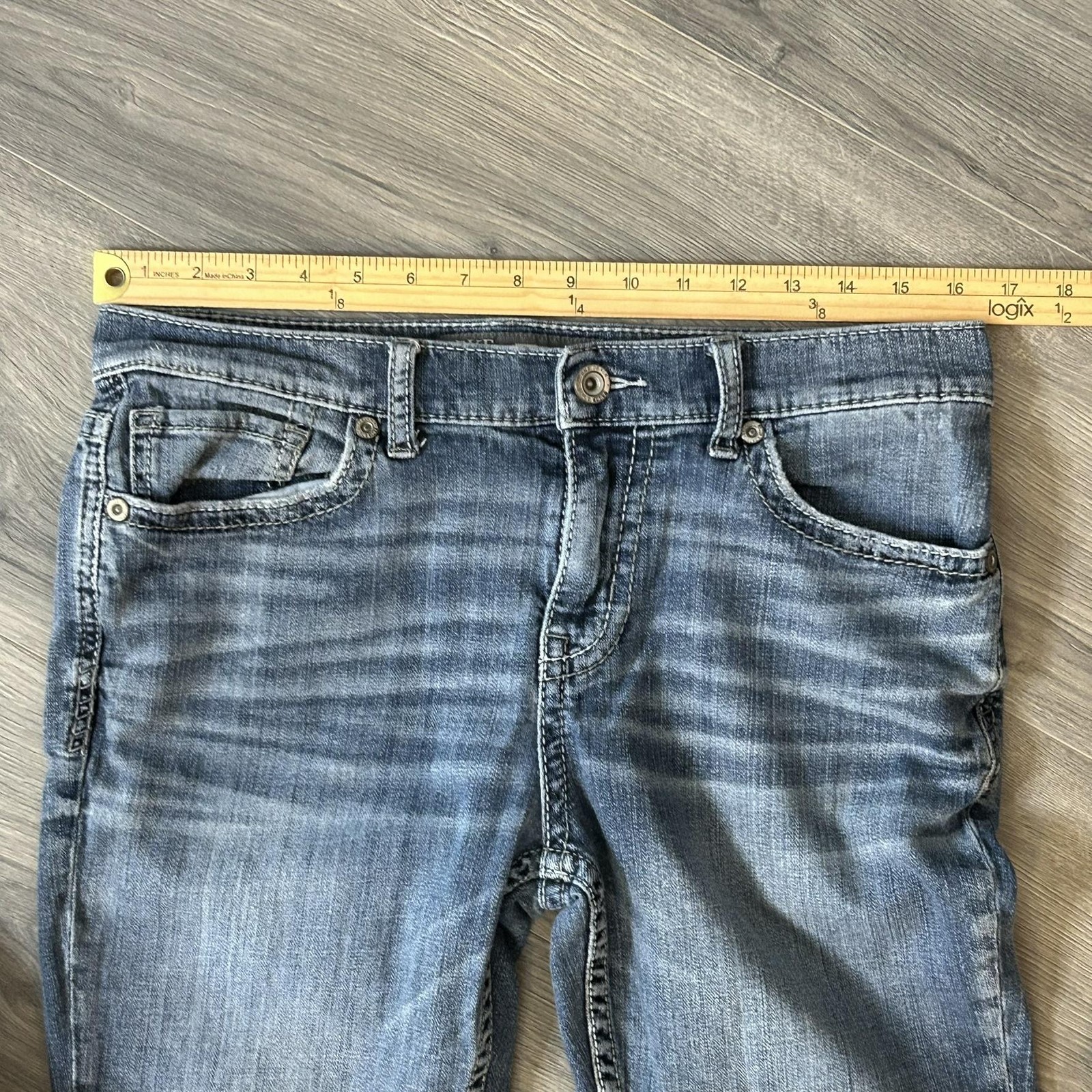 BKE Alec Jeans Mens 34×29 Blue Straight Leg Stretch Medium Wash Denim Casual