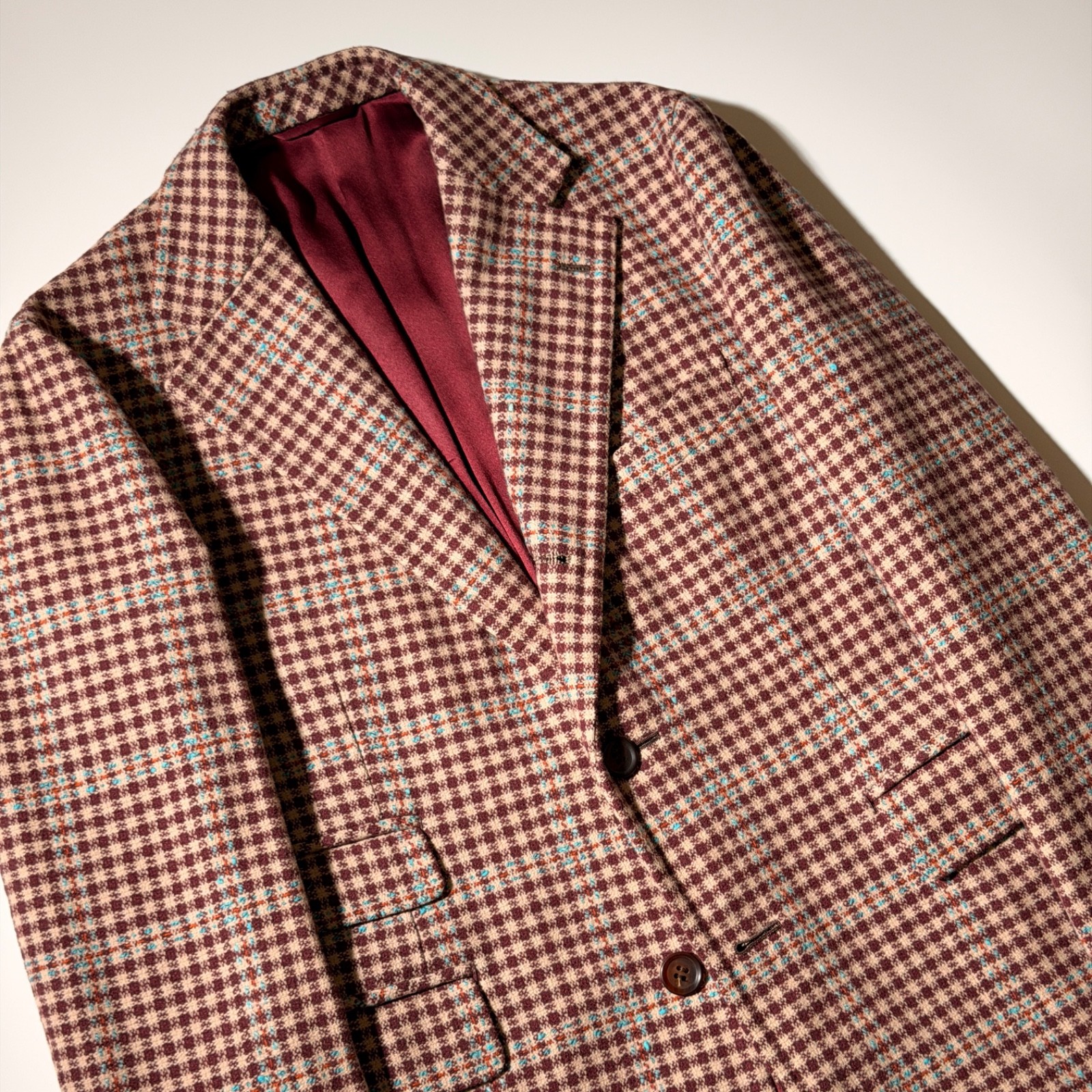 COL　Half coat wool burgundy 46 (approximate)