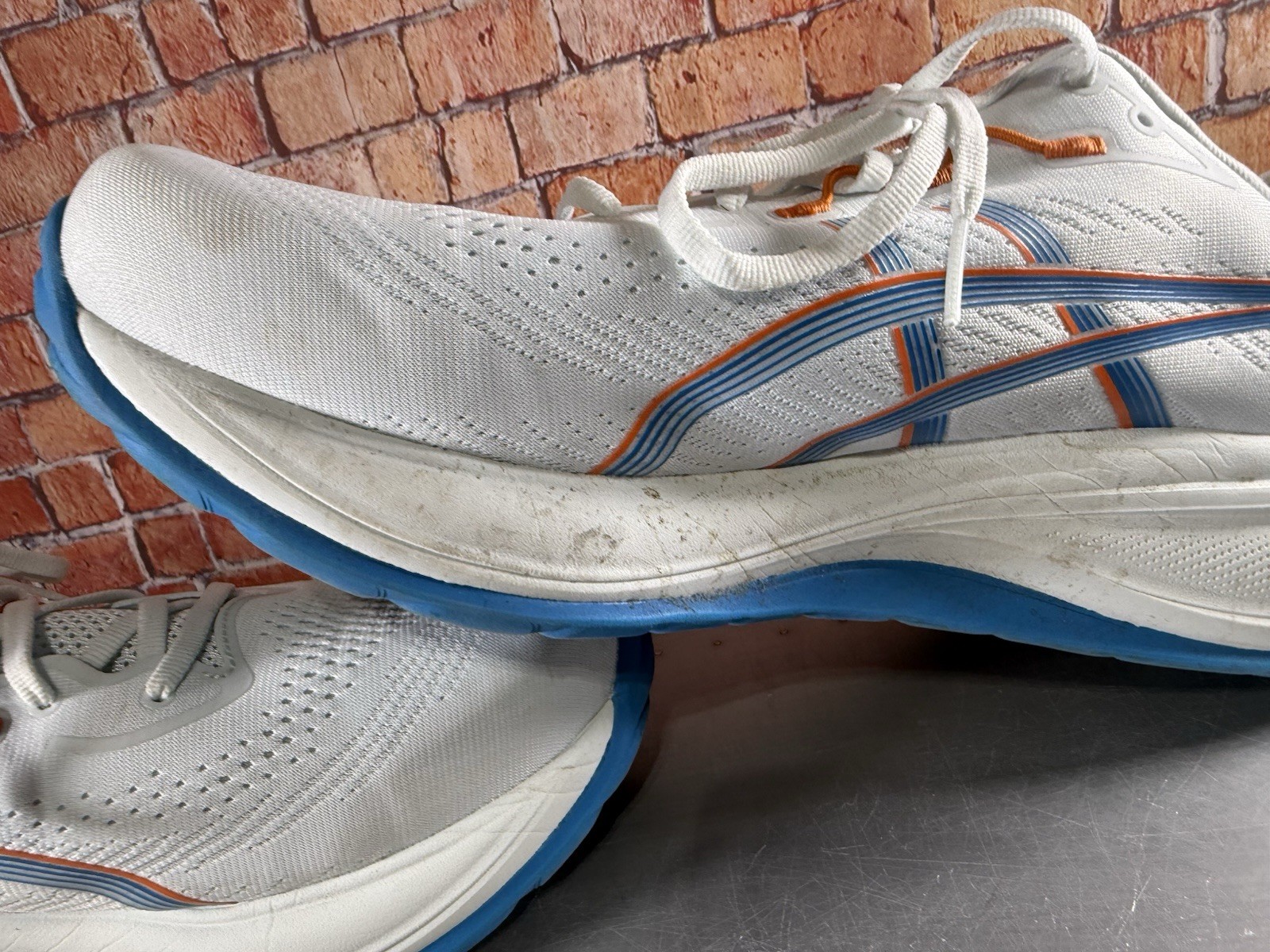 Asics Gel-Cumulus 28 Mens Size 14 Wide White Blue Athletic Running Shoes ⚡️