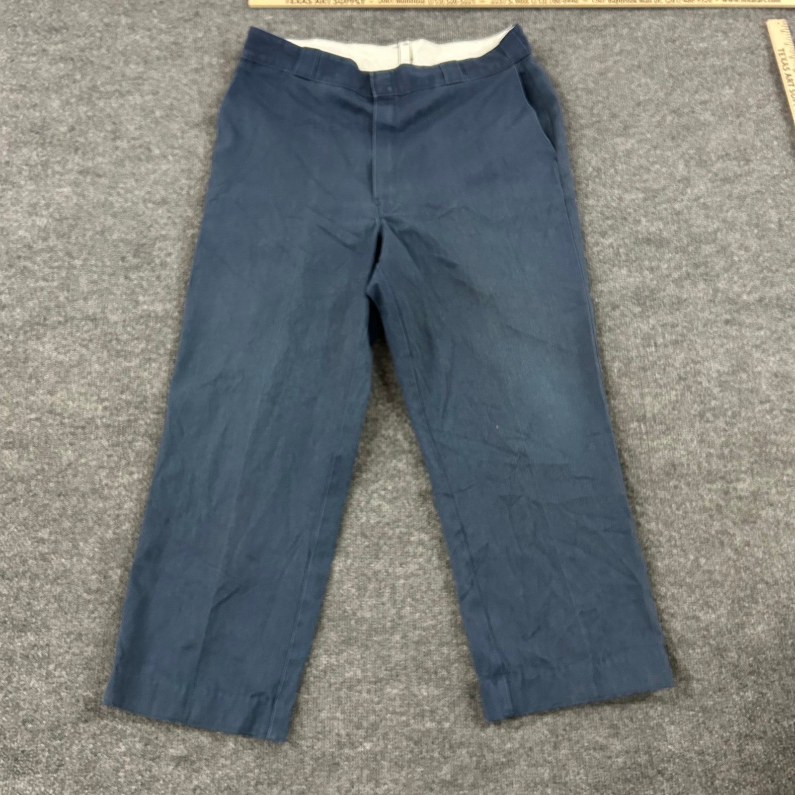 Dickies Pants Mens Size 38×24 Blue Straight Leg Twill Casual Workwear Utility