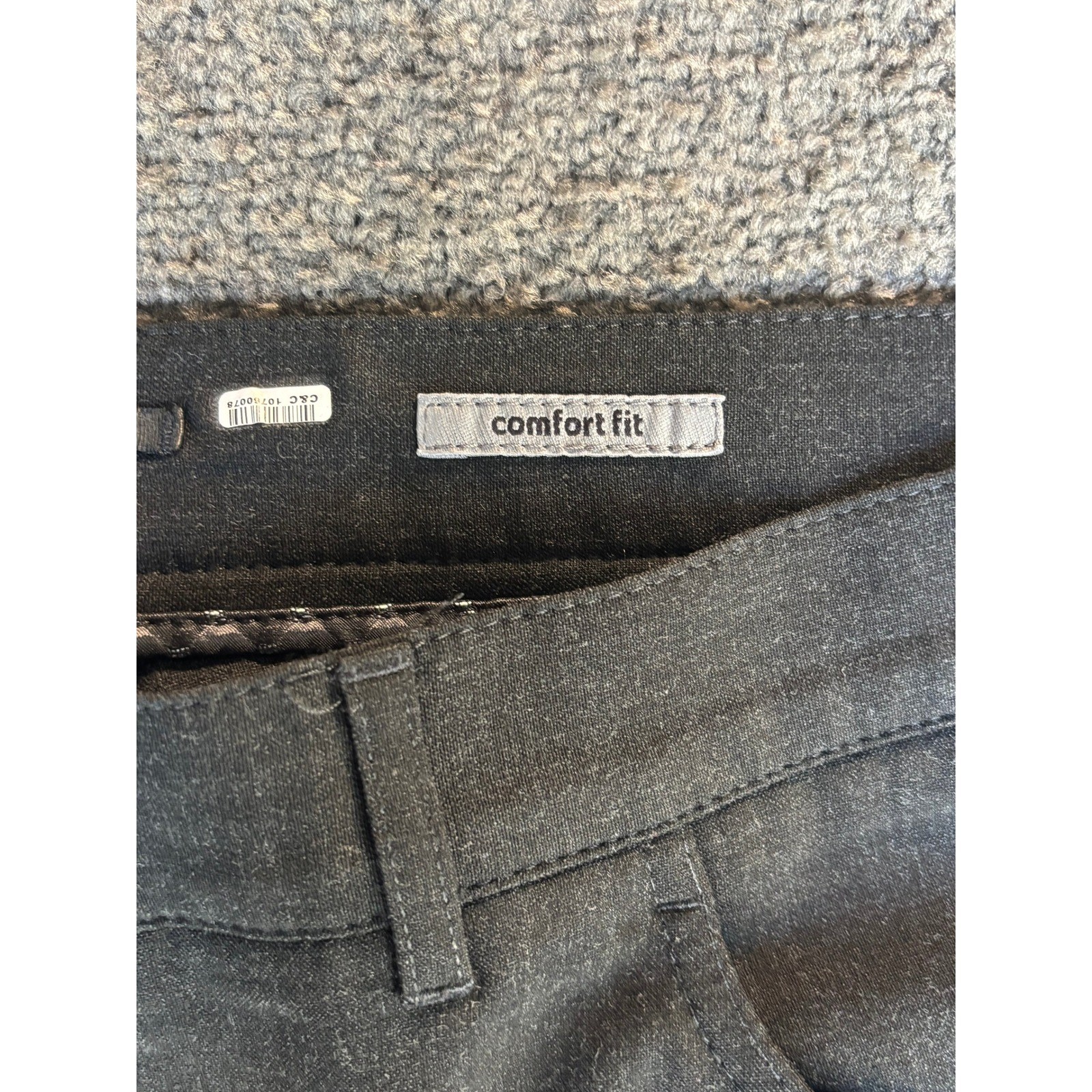 ALBERTO CERAMICA Men Pants Comfort Fit Charcoal Gray Flat Front Trousers SZ 58
