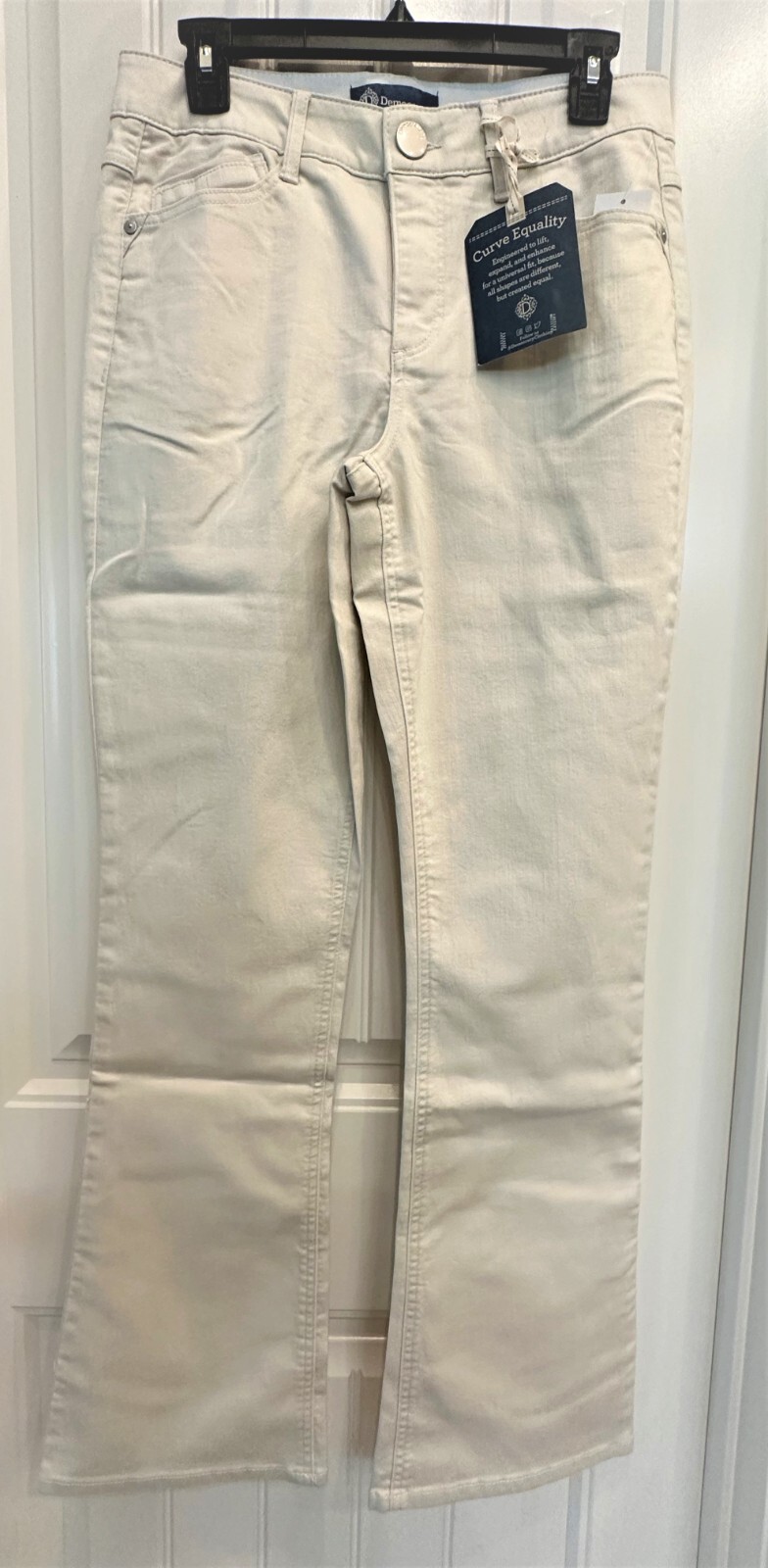 Democracy Women’s Ab Solution Bitty Boot Cut Blanched Almond Color Jeans