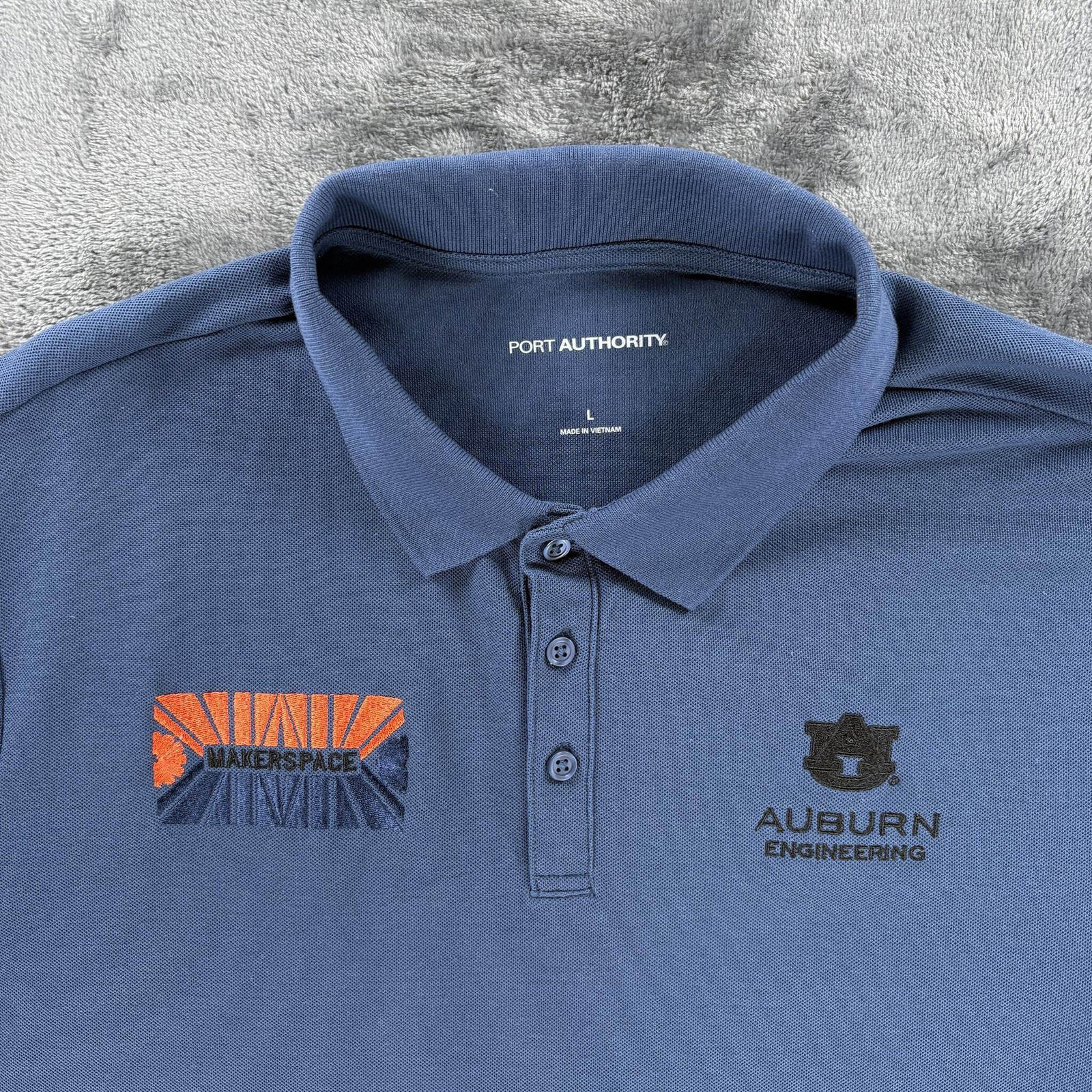 University of Auburn Engineering Makerspace Polo Shirt Men L War Eagles Tigers