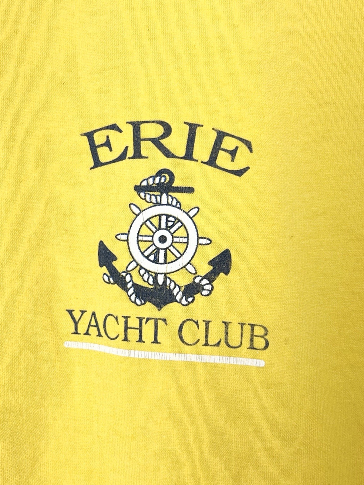 Vintage 90s Streetwear Mens Large Erie Yacht Club T-Shirt USA jerzees