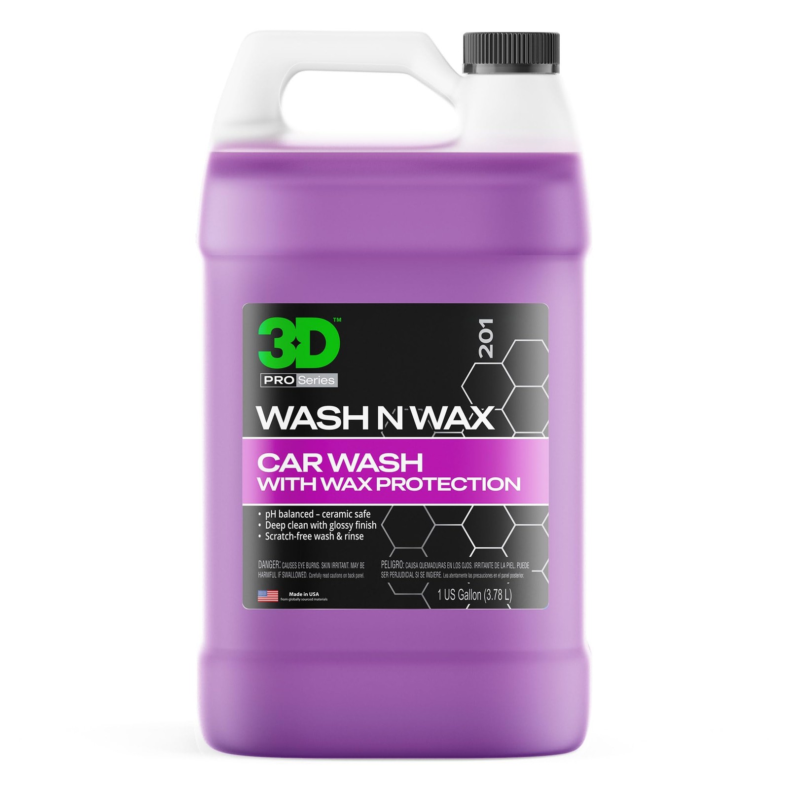 3D N Wax Car – Ph Balanced Easy Rinse Scratch Wax – 1 Gallon 201G01