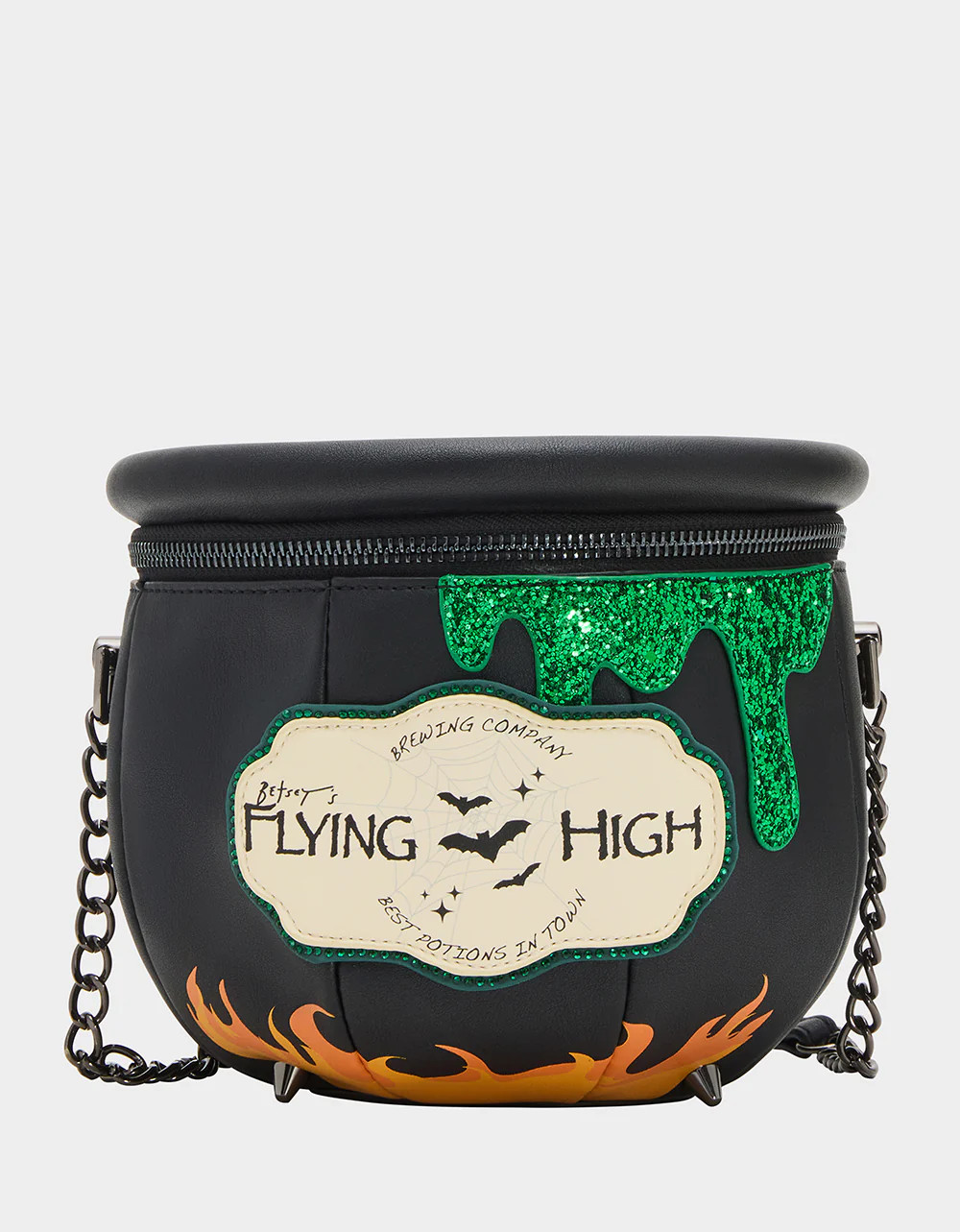 Betsey Johnson Kitsch Feelin Popular Black Witches Cauldron NWT