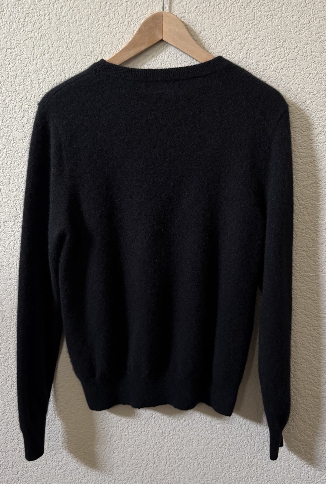 Nordstrom Women’s Size Large Black 100% Cashmere Crewneck Sweater
