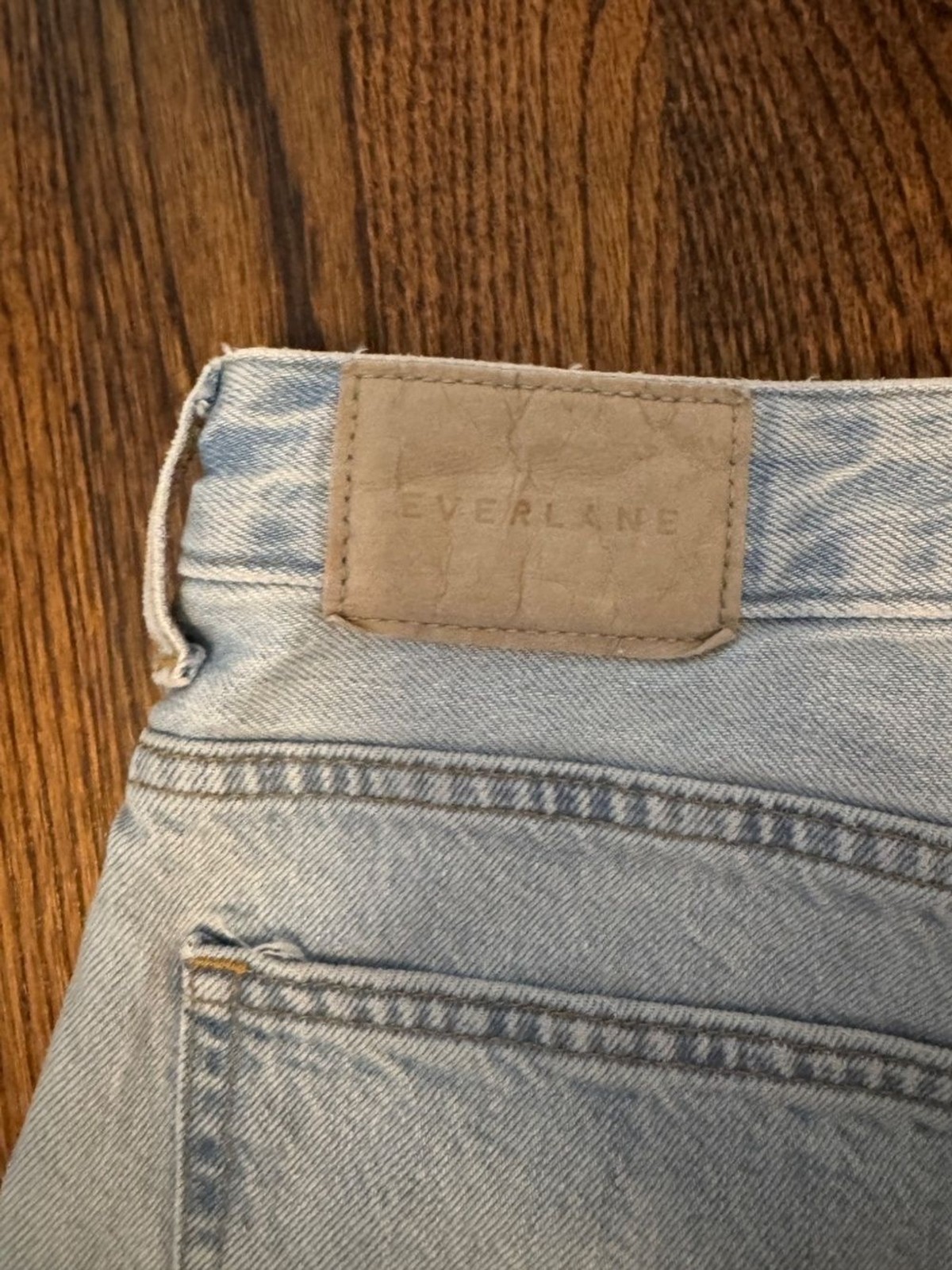 Everlane The A Line Denim Short Light Wash Size 28