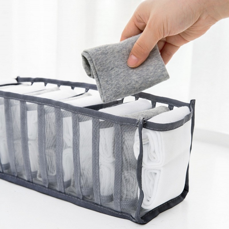 Foldable Drawer Organizer Divider Closet Storage Box for Underwear Bras Socks