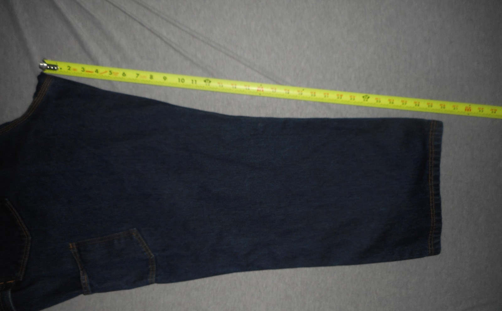 Duluth Trading Co. Relaxed Fit Carpenter Jeans Dark Blue Denim – Mens 48×30