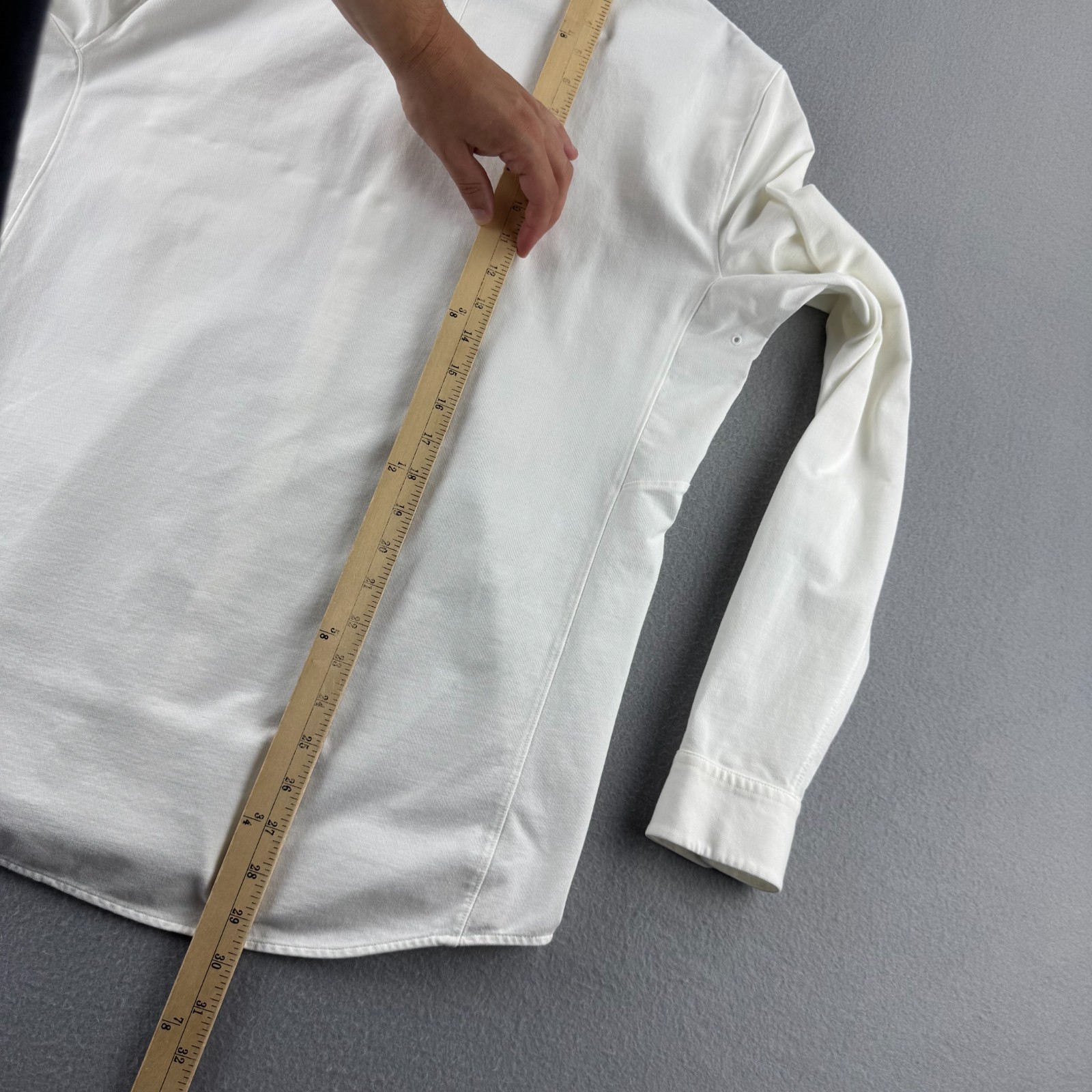 Lululemon Shirt Mens Large White Commission Button Up Long Sleeve SEE DETAILS